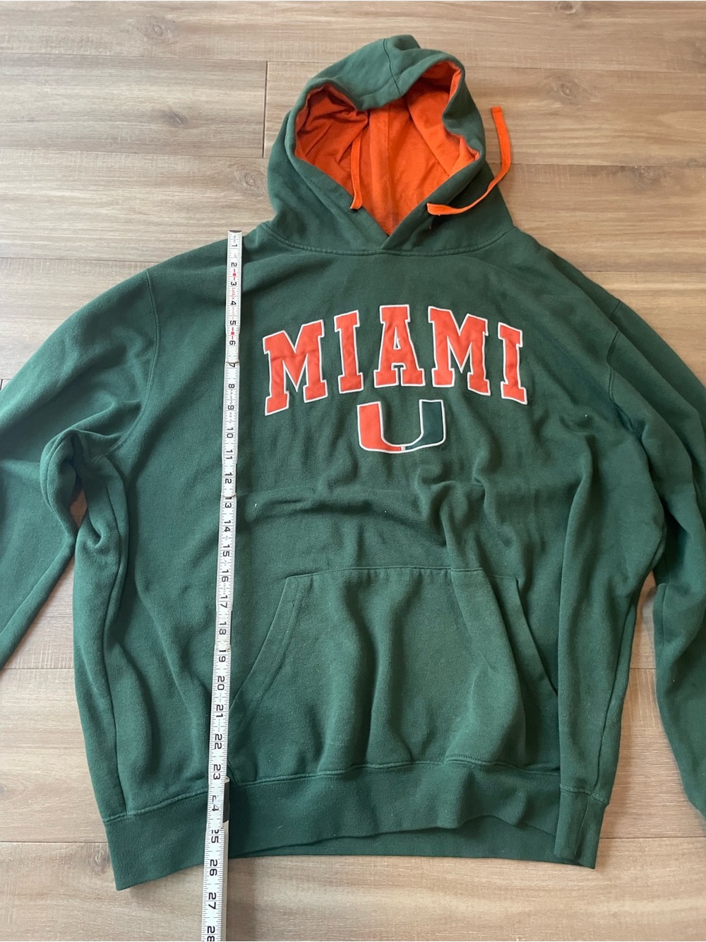 Colosseum Miami Hurricanes Hoodie Adult XL Green NCAA Pullover College Football - Picture 4 of 5